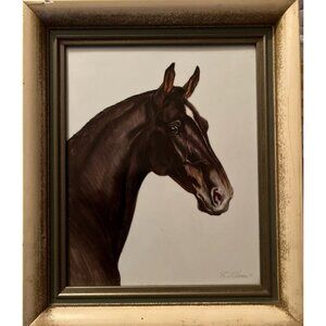 GERMAN ROSENTHAL SIGNED PORCELAIN HORSE PLAQUE SIGNED TWICE BY THEODORE KARNER
